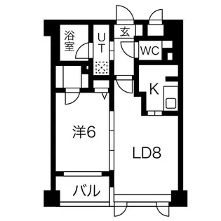 グランビュー晩翠通【9階】の間取り