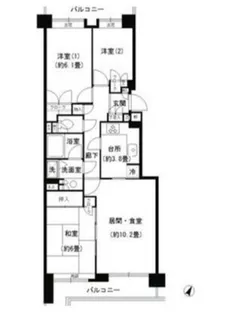 パークシティ本牧E棟【4階】の間取り
