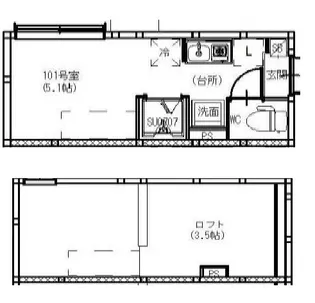 URAYAMA TERRACE【1階】の間取り
