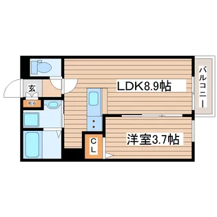 ウェルシャトー旭ヶ丘I番館【1階】の間取り