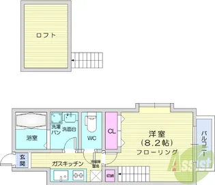 ガルテン山王伍番館【1階】の間取り