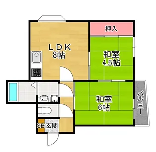 富尾ビル星田【4階】の間取り