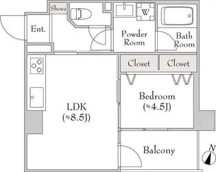 ルミークアン笹塚【3階】の間取り