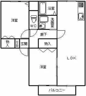 クレスト【2階】の間取り