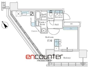 Brillia Tower浜離宮【7階】の間取り