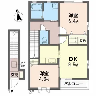 ヴィクトワーズ【2階】の間取り