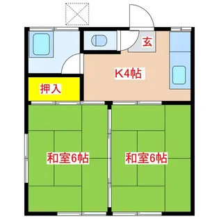 コーポ大口【2階】の間取り