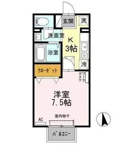 プランドール【1階】の間取り