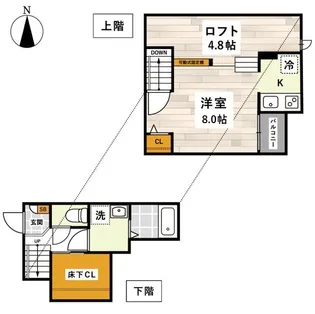 ADC西熊本オッツ【2階】の間取り