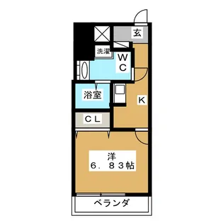 セントレイクセレブ代官町【9階】の間取り