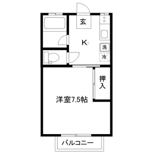 第一竹内コーポ【1階】の間取り