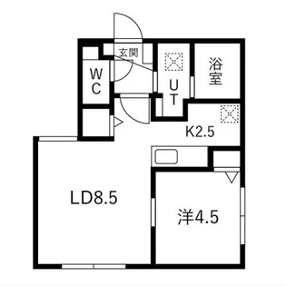 ブランシャール琴似駅前【3階】の間取り