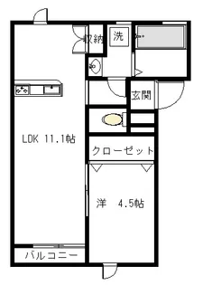 モンパストラル【1階】の間取り