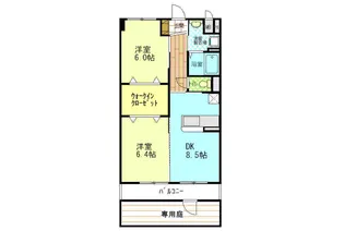 コンフォートヴィーヴル【1階】の間取り