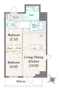 GRAN PASEO 浅草橋II【6階】の間取り