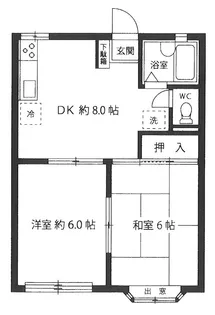 グレースハイツ【1階】の間取り