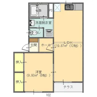 コーポカシオペア【1階】の間取り