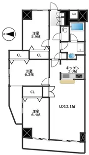 ロイヤルステーション中村橋【3階】の間取り