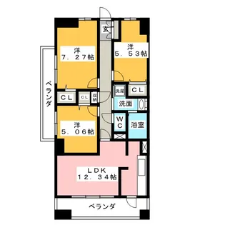 パークホームズ刈谷サザンゲートウエスト【7階】の間取り