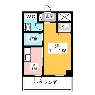 フロンティアタワー名駅南【8階】の間取り