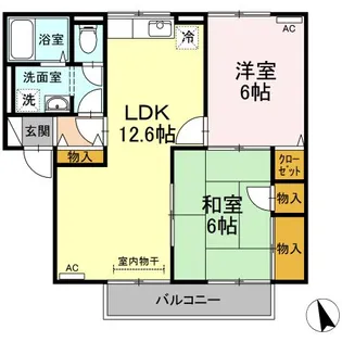 パストラル米原 B棟【2階】の間取り