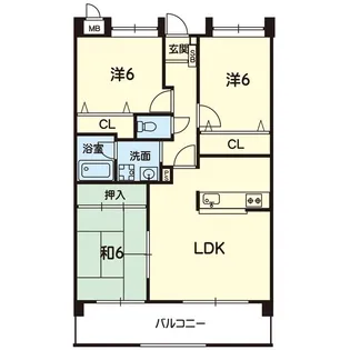 コーポムサシ【3階】の間取り
