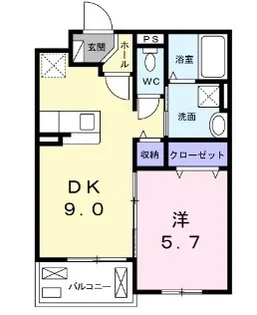 グランソレイユ楠葉III【1階】の間取り