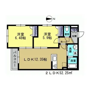 チェリーテラス武蔵新城【1階】の間取り