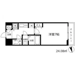 ラヴ神戸三宮【15階】の間取り