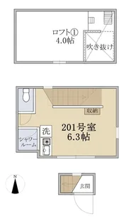 flatQ【2階】の間取り