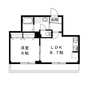 本八幡フロントコート【3階】の間取り