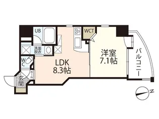 I・Reward天満町【7階】の間取り