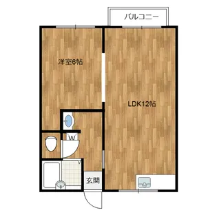 コーポさくら【1階】の間取り