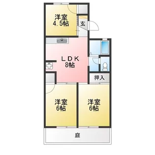 ジュネスマルフク A棟 B棟【1階】の間取り