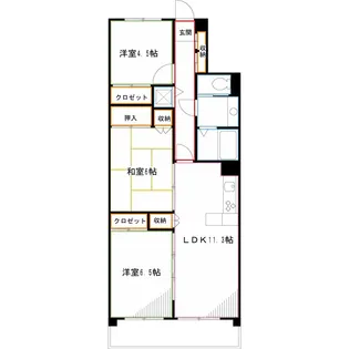 フローラ野崎【2階】の間取り