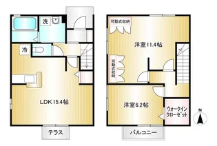 ライトハウス広面B棟【1階】の間取り