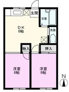 ファミーユ会田【1階】の間取り
