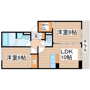 グランディール富沢II【2階】の間取り