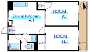 イカリハイツ【2階】の間取り
