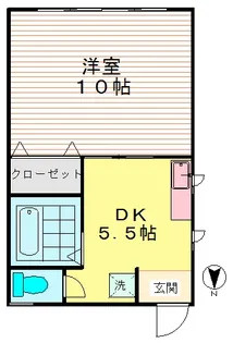 フラワーハイツ太子堂【1階】の間取り