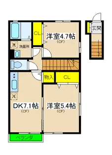 キャトル・アグレア【2階】の間取り