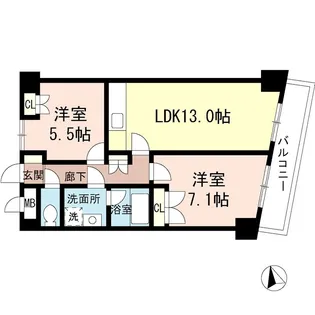 入江BUILT【5階】の間取り