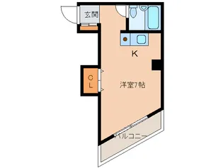 RK西新【8階】の間取り