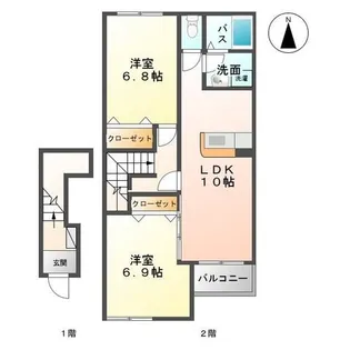 アジュール【2階】の間取り