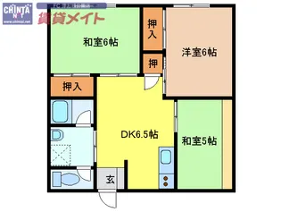 コーポ増田【1階】の間取り
