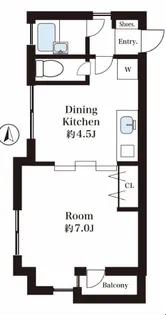 シャンブル東付中【1階】の間取り
