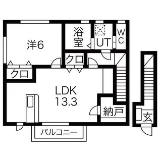 ローズ・コートA【2階】の間取り
