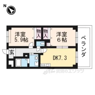 フォレストコート【2階】の間取り