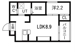 若松町エヌエム・キャトフ・ヴァン・ディズヌフ【2階】の間取り