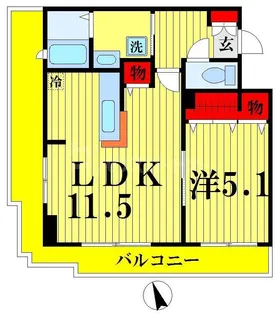 ブリスキューブ【5階】の間取り